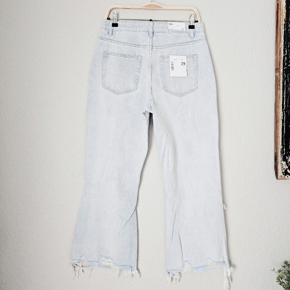 Vervet High Rise 90's Vintage Flare Jeans Cropped Cotton Retro Leslie 29 NEW - Picture 7 of 12
